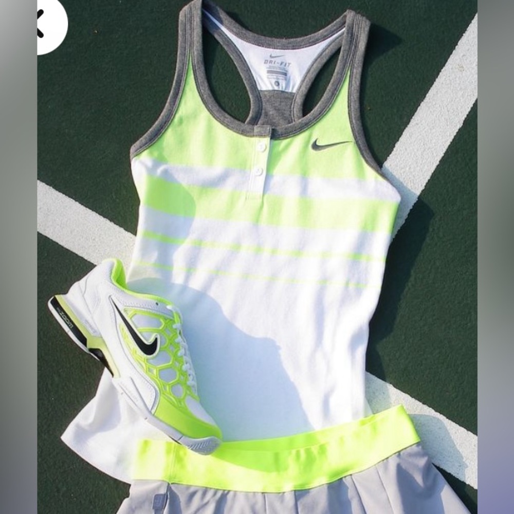 Green And White Nike Tank